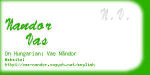 nandor vas business card