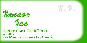 nandor vas business card